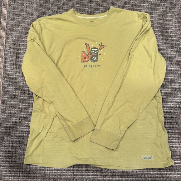Life Is Good Yellow Long Sleeve Tee - Picture 1 of 4